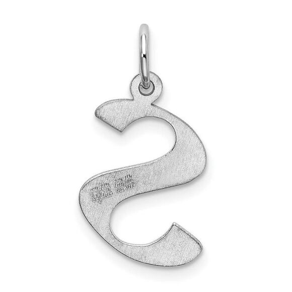 Sterling Silver Karlie Collection Artisan Block Initial Charm Letter S - Picture 3 of 4